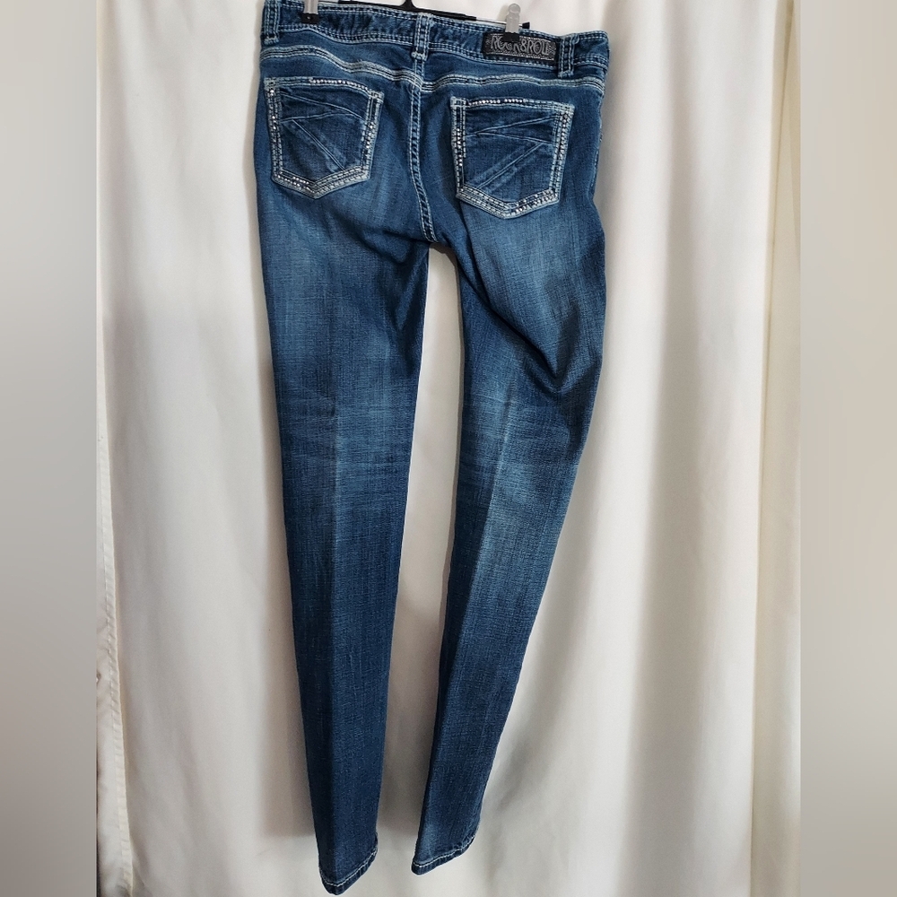 Rock & Roll Cowgirl Dark Blue Skinny Jeans